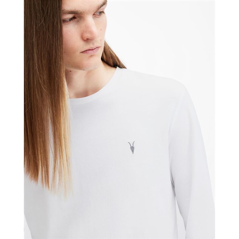 AllSaints Brace Brushed Cotton Long Sleeve T-Shirt image number 6